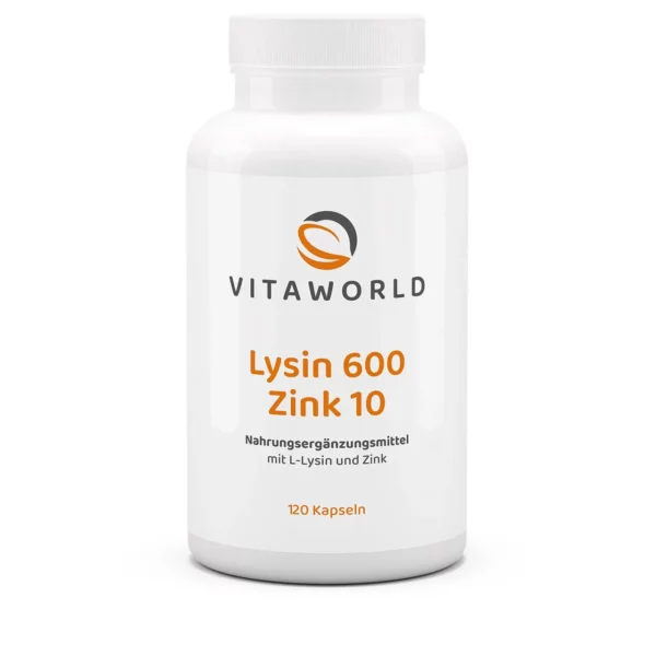 Vitaworld lysine 600 plus zink 10 120 capsules