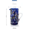 Mazzega Art & Design Murano karaf 1l classic blauw - Afbeelding 2