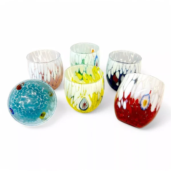 Mazzega Art & Design Murano waterglazen bicolor - Afbeelding 2