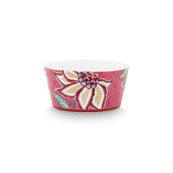 Pip Studio Oriental flower festival set 4 kommen donkerroze 12cm - Afbeelding 2