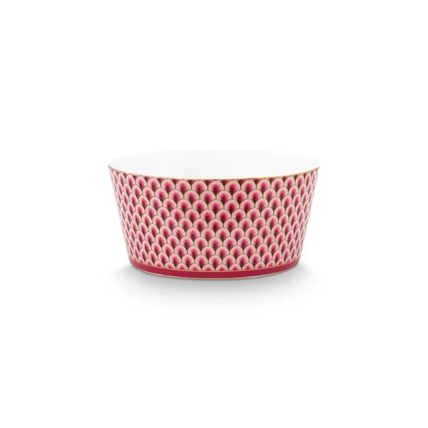 Pip Studio Oriental flower festival set 4 kommen donkerroze 12cm - Afbeelding 4