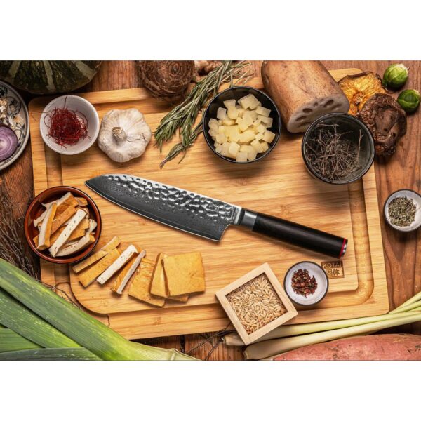 Kotai Kitchen Damascus Pakka Santoku mes 18cm - Afbeelding 6