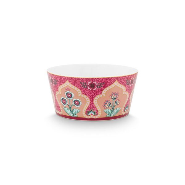 Pip Studio Oriental flower festival set 4 kommen donkerroze 12cm - Afbeelding 5