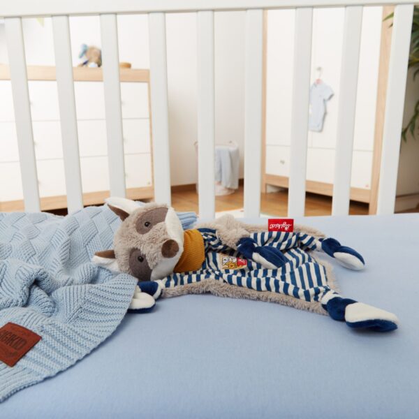 Sigikid Knuffeldoek wasbeer blauw - Afbeelding 7