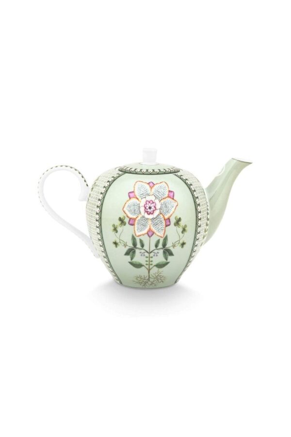 Pip Studio Lily en Lotus tegels licht groen theepot 1600ml
