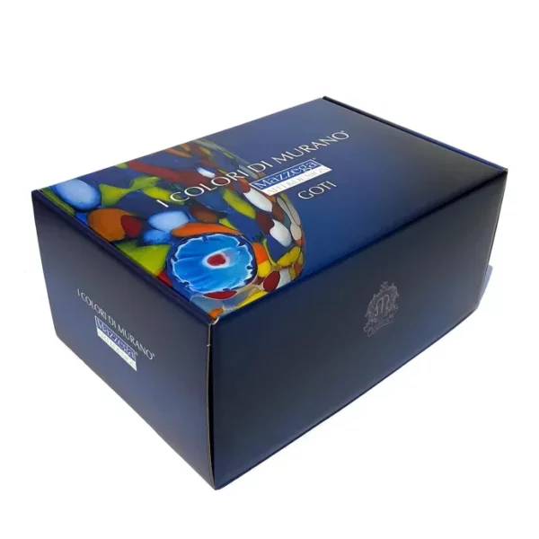 Mazzega Art en Design Murano waterglazen bicolor gift box