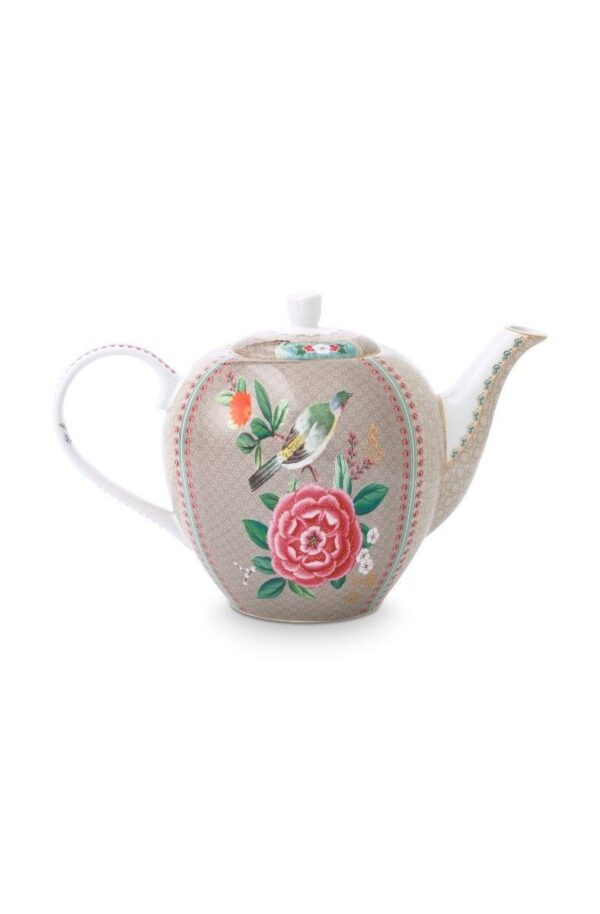 Pip Studio Blushing Birds khaki theepot 1600ml - Afbeelding 2