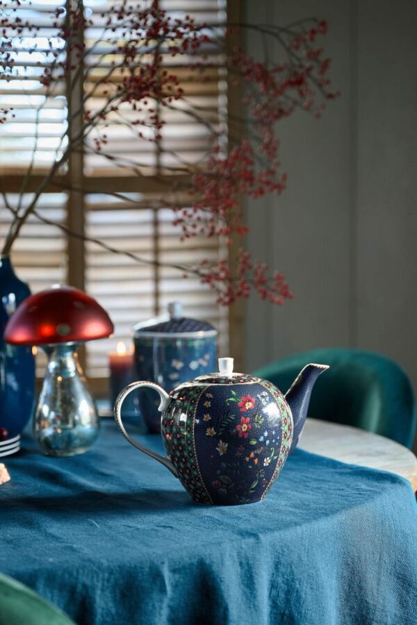 Pip Studio Berry Blues blauw theepot 1600ml - Afbeelding 4