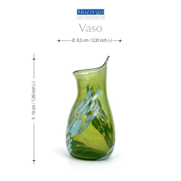 Mazzega Art & Design Murano vaas 18cm Cod. 16 - Afbeelding 6