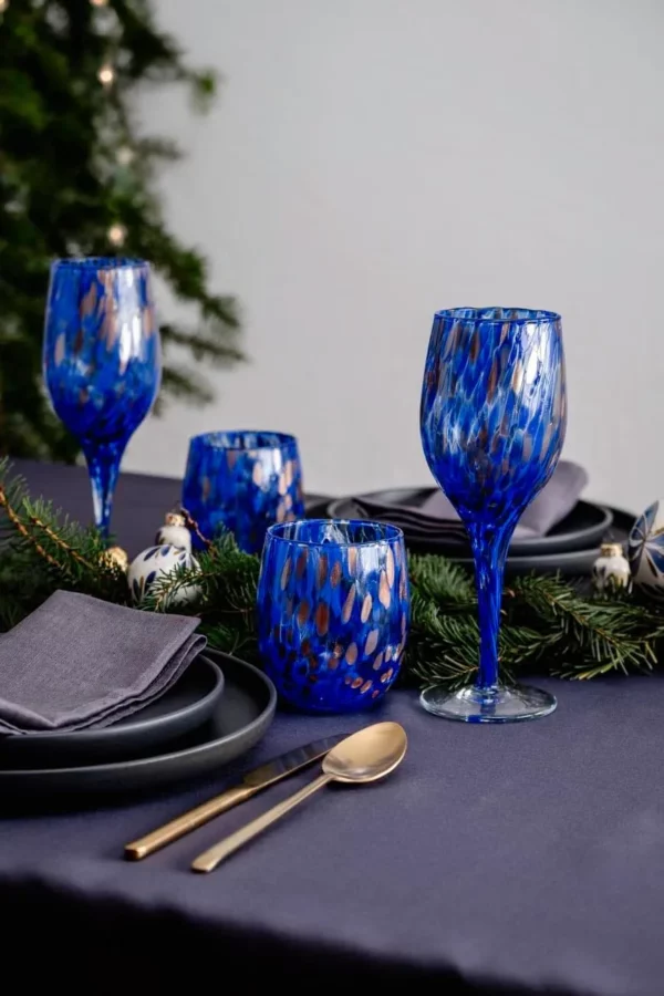 Mazzega Art & Design Murano wijnglazen aventurijn blauw - Afbeelding 5