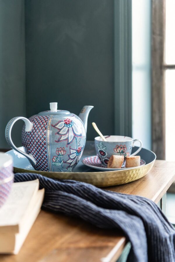 Pip Studio Flower Festival lichtblauw theepot 1600ml - Afbeelding 4