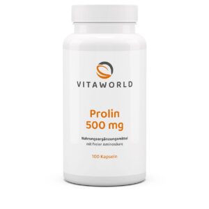 Vitaworld L-proline 500mg 100 capsules
