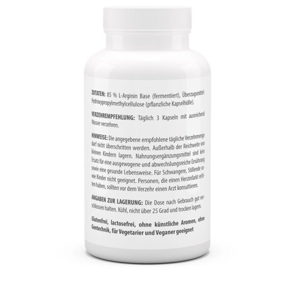 Vitaworld L-arginine 750mg 100 capsules - Afbeelding 3