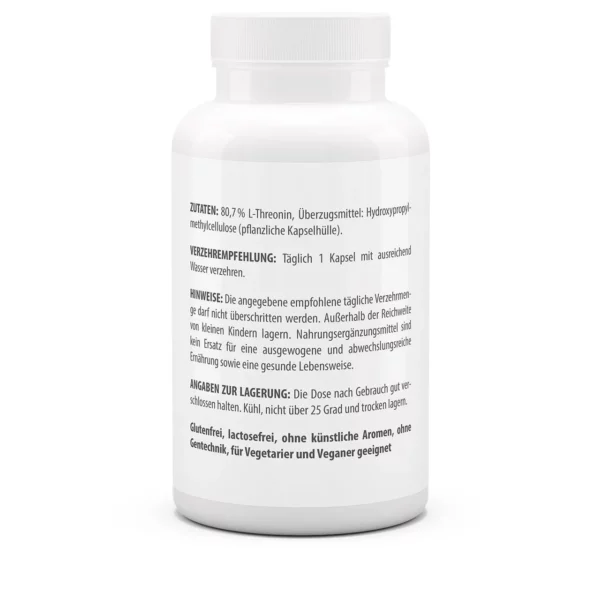 Vitaworld L-threonine 500mg 120 capsules - Afbeelding 3