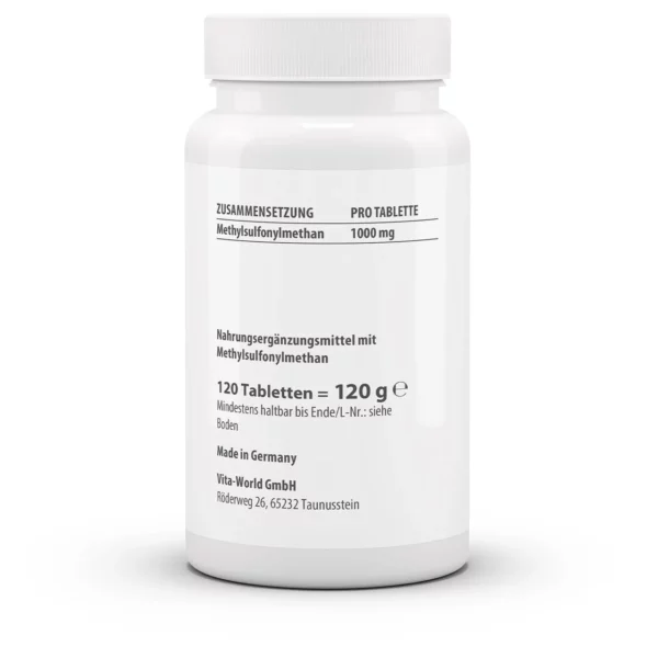 Vitaworld MSM 1000mg 120 tabletten - Afbeelding 2