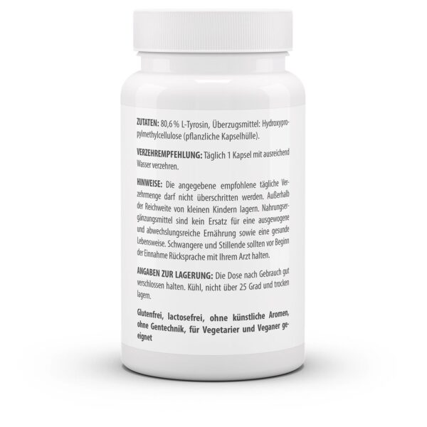 Vitaworld L-tyrosine 500mg 60 capsules - Afbeelding 3