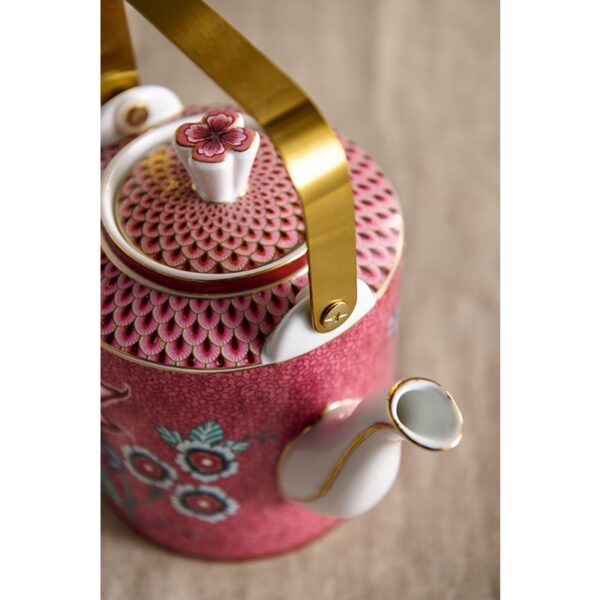 Pip Studio Oriental flower festival donkerroze theepot 1000ml - Afbeelding 7