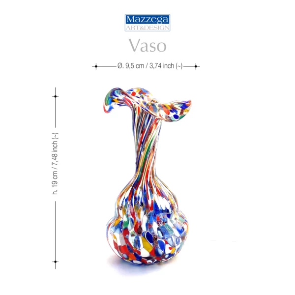 Mazzega Art & Design Murano vaas 19cm Cod. 31 - Afbeelding 6