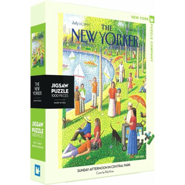 New York Puzzle Company New Yorker Sunday Afternoon in Central Park 1000 stukjes puzzel - Afbeelding 2