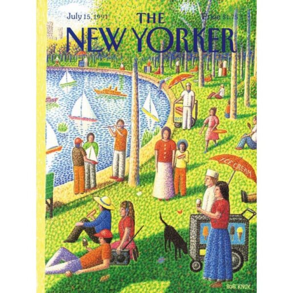 New York Puzzle Company New Yorker Sunday Afternoon in Central Park 1000 stukjes puzzel - Afbeelding 3