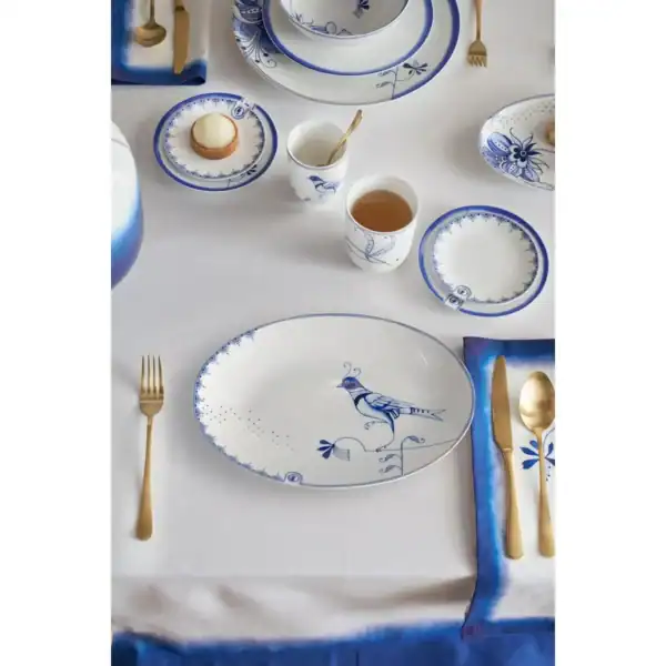 Pip Studio Pip & The Blue Bird White schaal ovaal 30cm - Afbeelding 4