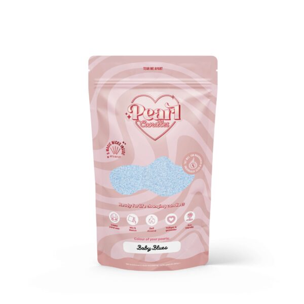 Pearl Candles parel kaars baby blues 250g