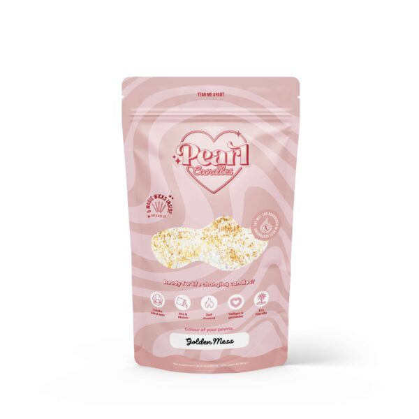 Pearl Candles parel kaars golden mess 250g