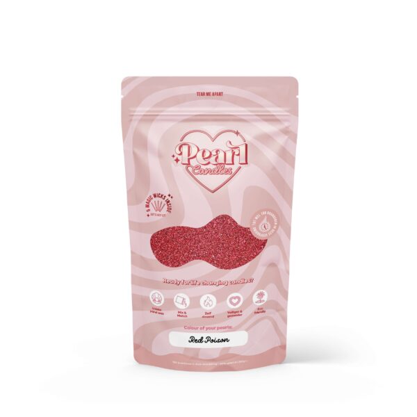 Pearl Candles parel kaars red poison 250g