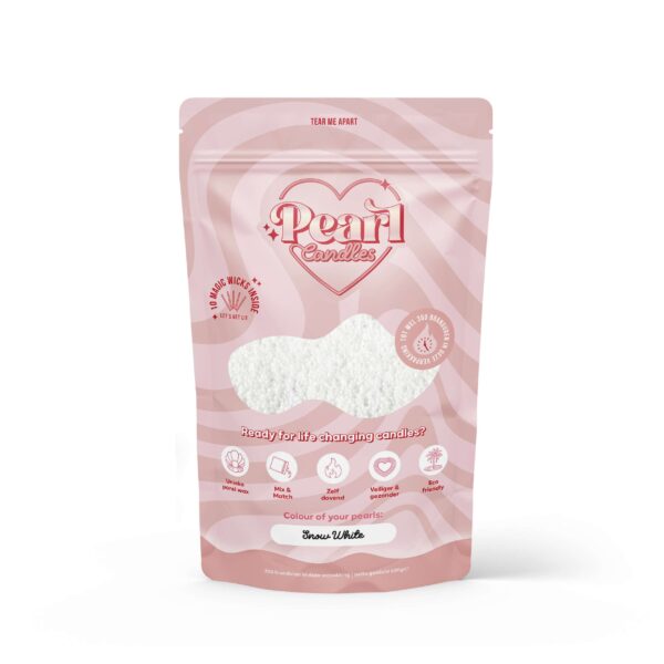 Pearl Candles parel kaars snow white 250g