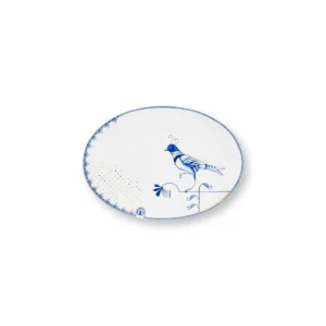Pip Studio Pip & The Blue Bird White schaal ovaal 30cm