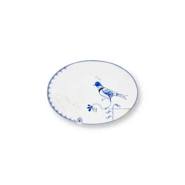 Pip Studio Pip & The Blue Bird White schaal ovaal 30cm