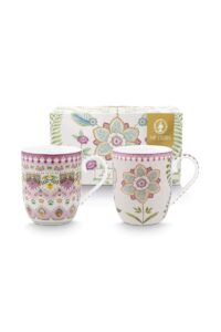 Pip Studio Lily en Lotus lila set 2 kleine mokken 145ml