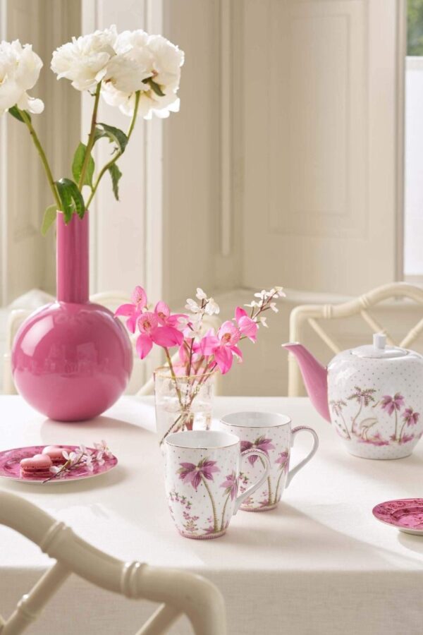 Pip Studio Jolie stippen goud roze set 2 grote mokken 350ml - Afbeelding 2