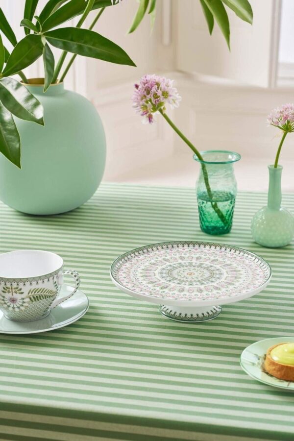 Pip Studio Lily en Lotus moon delight licht groen taartplateau klein - Afbeelding 3