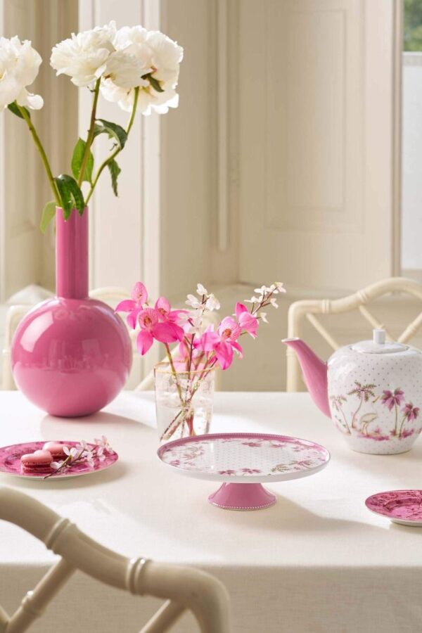 Pip Studio Jolie stippen goud roze taartplateau klein - Afbeelding 3