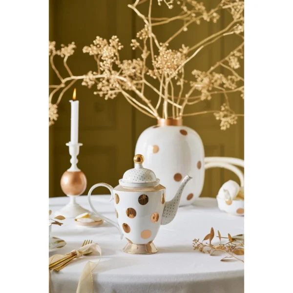 Pip Studio Dot Delight Large theepot goud 1250ml - Afbeelding 7