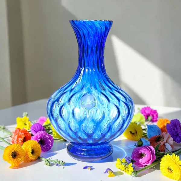 Mazzega Art & Design Murano vaas Balloton blauw 29cm - Afbeelding 2